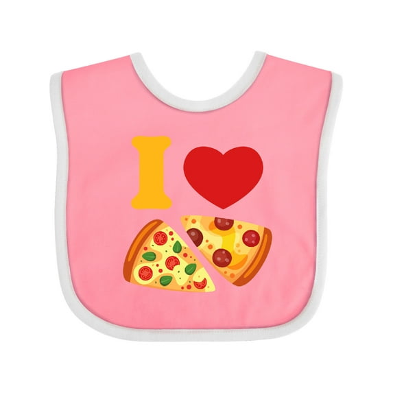 Inktastic I Love Pizza Boys or Girls Baby Bib