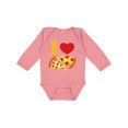 thumbnail image 1 of Inktastic I Love Pizza Boys or Girls Long Sleeve Baby Bodysuit, 1 of 5