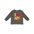thumbnail image 1 of Inktastic I Love Pizza Boys or Girls Long Sleeve Toddler T-Shirt, 1 of 5