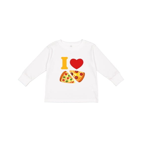 Inktastic I Love Pizza Boys or Girls Long Sleeve Toddler T-Shirt