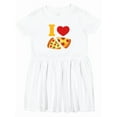 thumbnail image 1 of Inktastic I Love Pizza Girls Toddler Dress, 1 of 5