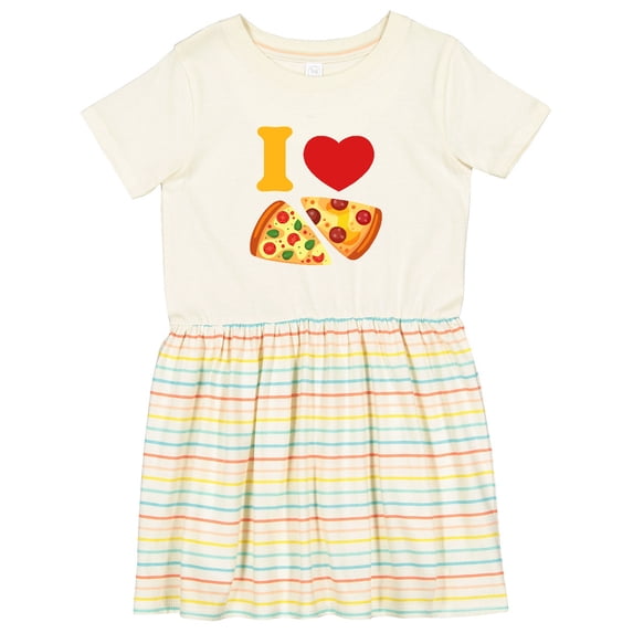 Inktastic I Love Pizza Girls Toddler Dress