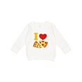 thumbnail image 1 of Inktastic I Love Pizza Toddler Sweatshirt, 1 of 4