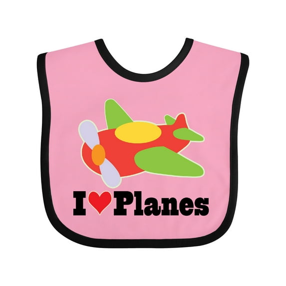 Inktastic I Love Planes Cute Airplane Boys or Girls Baby Bib