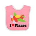 thumbnail image 1 of Inktastic I Love Planes Cute Airplane Boys or Girls Baby Bib, 1 of 4