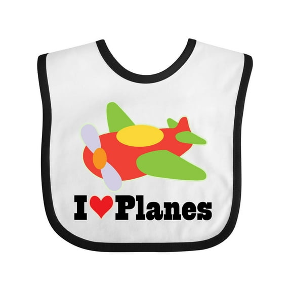 Inktastic I Love Planes Cute Airplane Boys or Girls Baby Bib