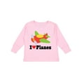thumbnail image 1 of Inktastic I Love Planes Cute Airplane Boys or Girls Long Sleeve Toddler T-Shirt, 1 of 5