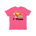 thumbnail image 1 of Inktastic I Love Planes Cute Airplane Youth T-Shirt, 1 of 5