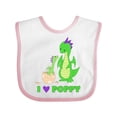 thumbnail image 1 of Inktastic I Love Poppy Boys or Girls Baby Bib, 1 of 4