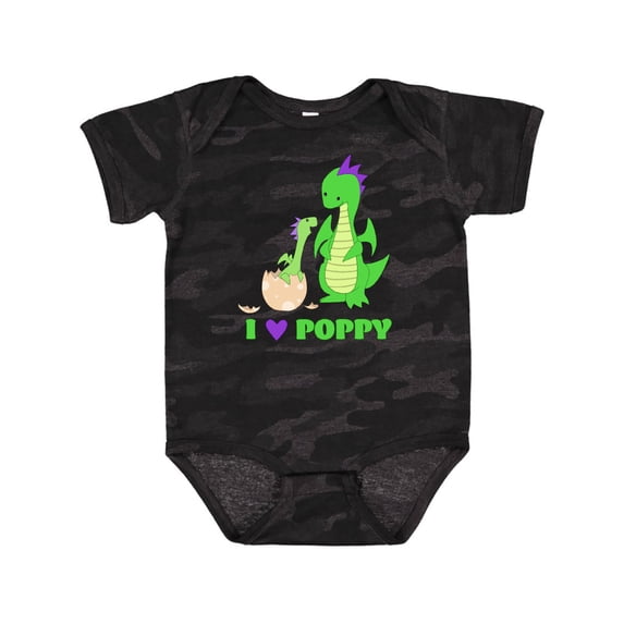 Inktastic I Love Poppy Boys or Girls Baby Bodysuit