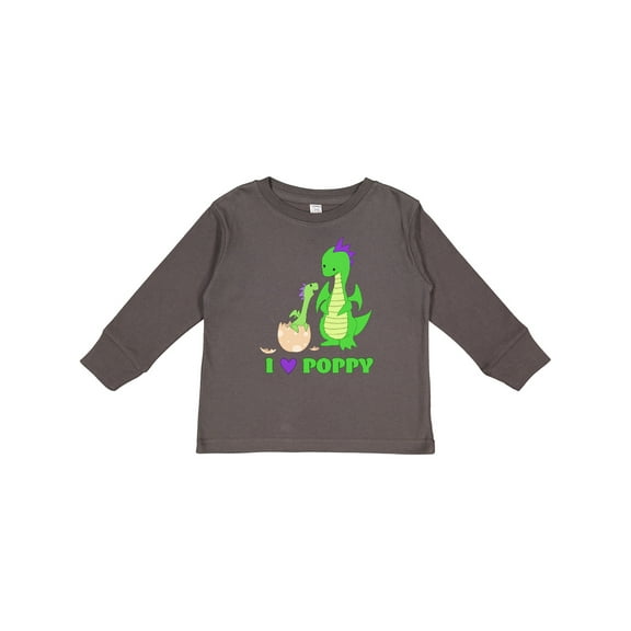 Inktastic I Love Poppy Boys or Girls Long Sleeve Toddler T-Shirt