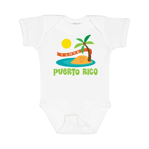 Inktastic I Love Puerto Rico Boys or Girls Baby Bodysuit