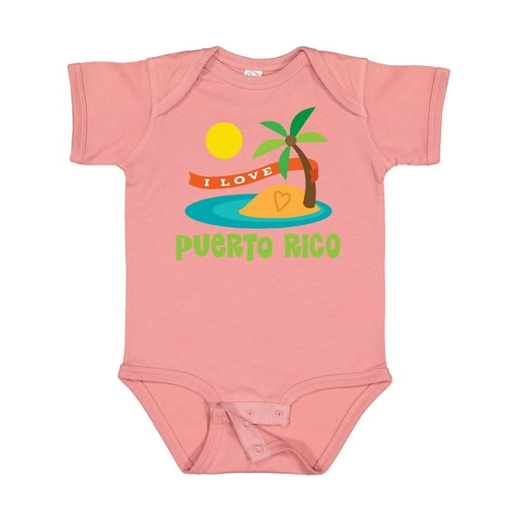 Inktastic I Love Puerto Rico Boys or Girls Baby Bodysuit