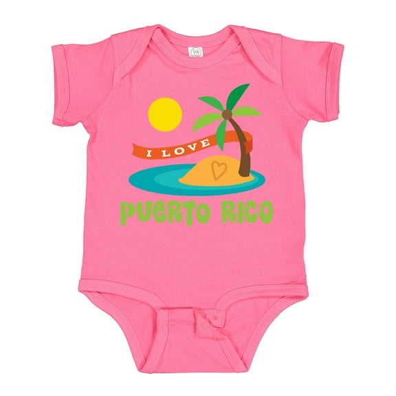 Inktastic I Love Puerto Rico Boys or Girls Baby Bodysuit
