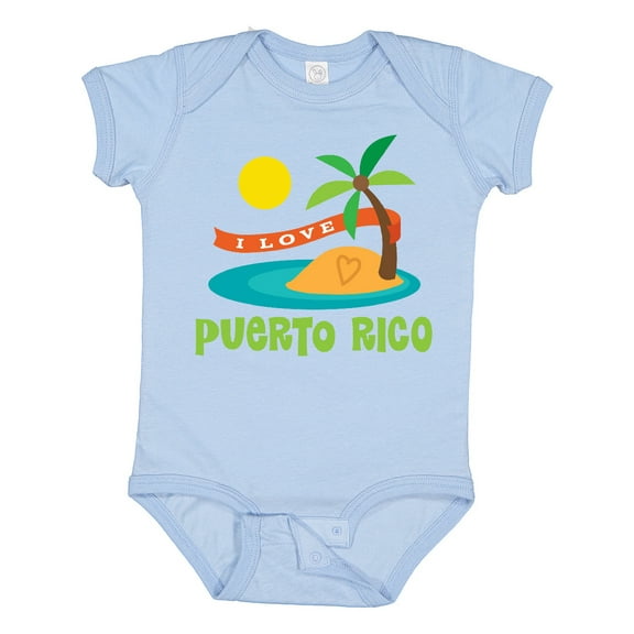Inktastic I Love Puerto Rico Boys or Girls Baby Bodysuit