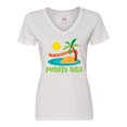 thumbnail image 1 of Inktastic I Love Puerto Rico Women's V-Neck T-Shirt, 1 of 5