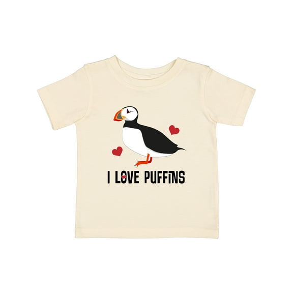 Inktastic I Love Puffins Cute Birdwatcher Boys or Girls Baby T-Shirt