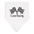 thumbnail image 1 of Inktastic I Love Racing Baby Bandana Bib, 1 of 4
