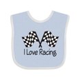 thumbnail image 1 of Inktastic I Love Racing Boys or Girls Baby Bib, 1 of 4