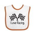 thumbnail image 1 of Inktastic I Love Racing Boys or Girls Baby Bib, 1 of 4