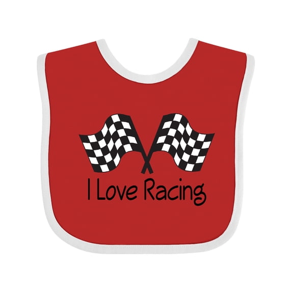 Inktastic I Love Racing Boys or Girls Baby Bib
