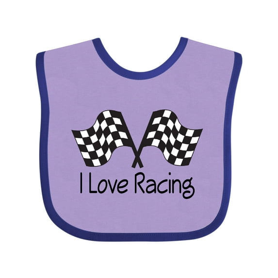 Inktastic I Love Racing Boys or Girls Baby Bib