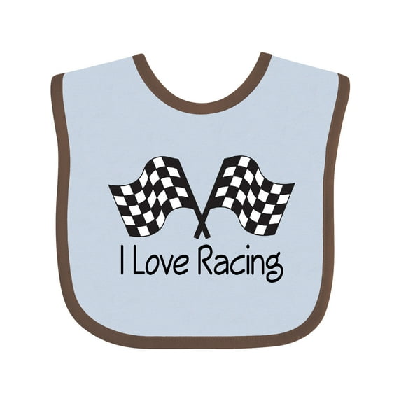 Inktastic I Love Racing Boys or Girls Baby Bib
