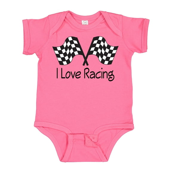 Inktastic I Love Racing Boys or Girls Baby Bodysuit