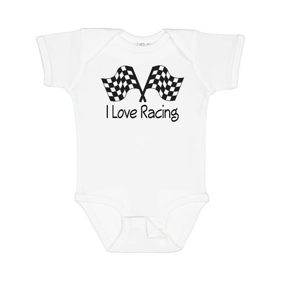 Inktastic I Love Racing Boys or Girls Baby Bodysuit