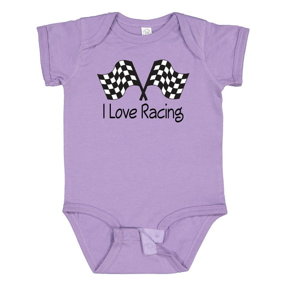 Inktastic I Love Racing Boys or Girls Baby Bodysuit