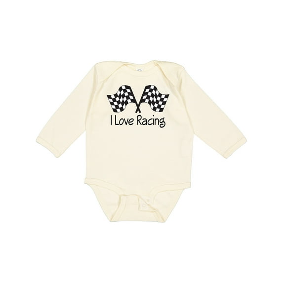 Inktastic I Love Racing Boys or Girls Long Sleeve Baby Bodysuit