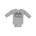 thumbnail image 1 of Inktastic I Love Racing Boys or Girls Long Sleeve Baby Bodysuit, 1 of 5