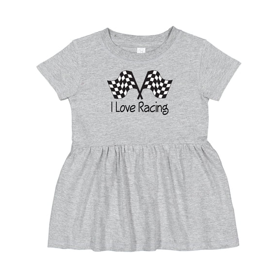 Inktastic I Love Racing Girls Baby Dress