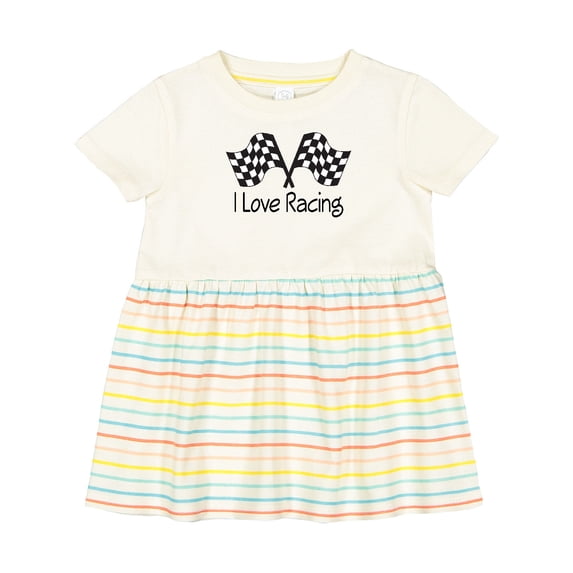 Inktastic I Love Racing Girls Baby Dress