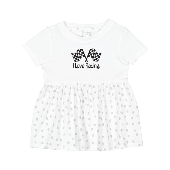 Inktastic I Love Racing Girls Baby Dress