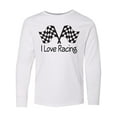 thumbnail image 1 of Inktastic I Love Racing Long Sleeve Youth T-Shirt, 1 of 5