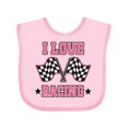 thumbnail image 1 of Inktastic I Love Racing Rally Flags Girls Girls Baby Bib, 1 of 4