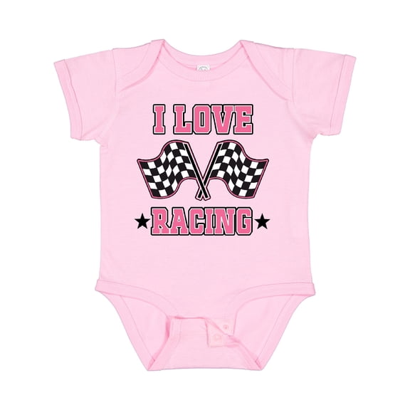 Inktastic I Love Racing Rally Flags Girls Girls Baby Bodysuit