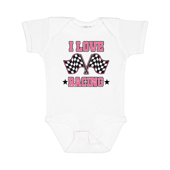Inktastic I Love Racing Rally Flags Girls Girls Baby Bodysuit