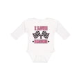 thumbnail image 1 of Inktastic I Love Racing Rally Flags Girls Girls Long Sleeve Baby Bodysuit, 1 of 5