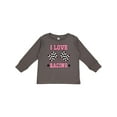 thumbnail image 1 of Inktastic I Love Racing Rally Flags Girls Girls Long Sleeve Toddler T-Shirt, 1 of 5