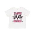 thumbnail image 1 of Inktastic I Love Racing Rally Flags Girls Girls Toddler T-Shirt, 1 of 5