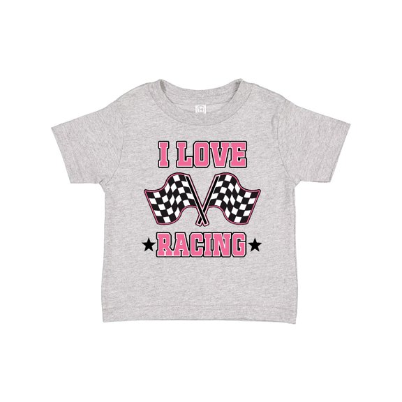 Inktastic I Love Racing Rally Flags Girls Girls Toddler T-Shirt