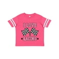 thumbnail image 1 of Inktastic I Love Racing Rally Flags Girls Girls Toddler T-Shirt, 1 of 5