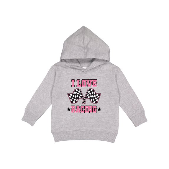 Inktastic I Love Racing Rally Flags Girls Toddler Hoodie