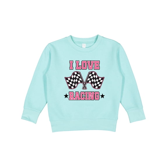 Inktastic I Love Racing Rally Flags Girls Toddler Sweatshirt