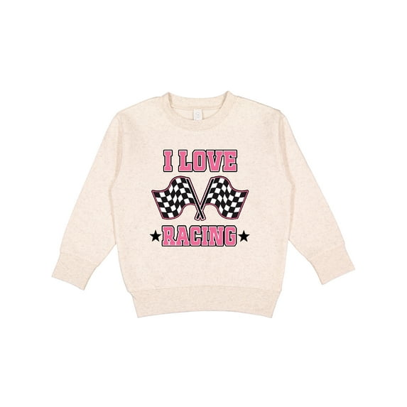 Inktastic I Love Racing Rally Flags Girls Toddler Sweatshirt