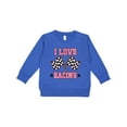 thumbnail image 1 of Inktastic I Love Racing Rally Flags Girls Toddler Sweatshirt, 1 of 4