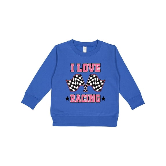 Inktastic I Love Racing Rally Flags Girls Toddler Sweatshirt