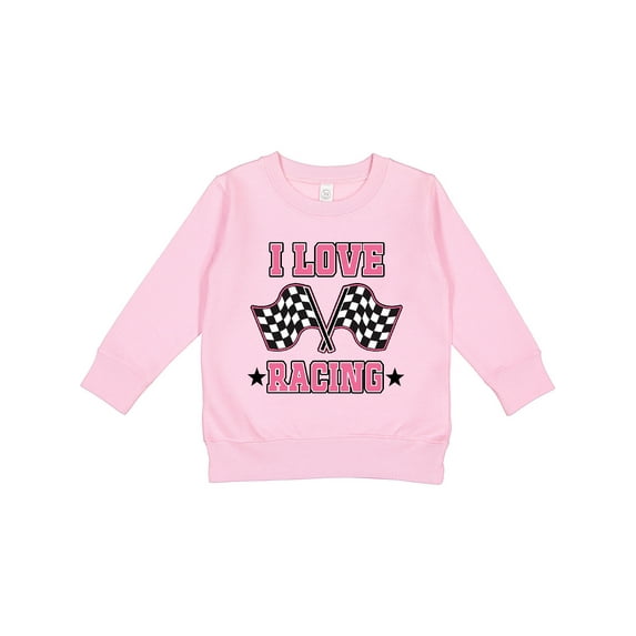 Inktastic I Love Racing Rally Flags Girls Toddler Sweatshirt